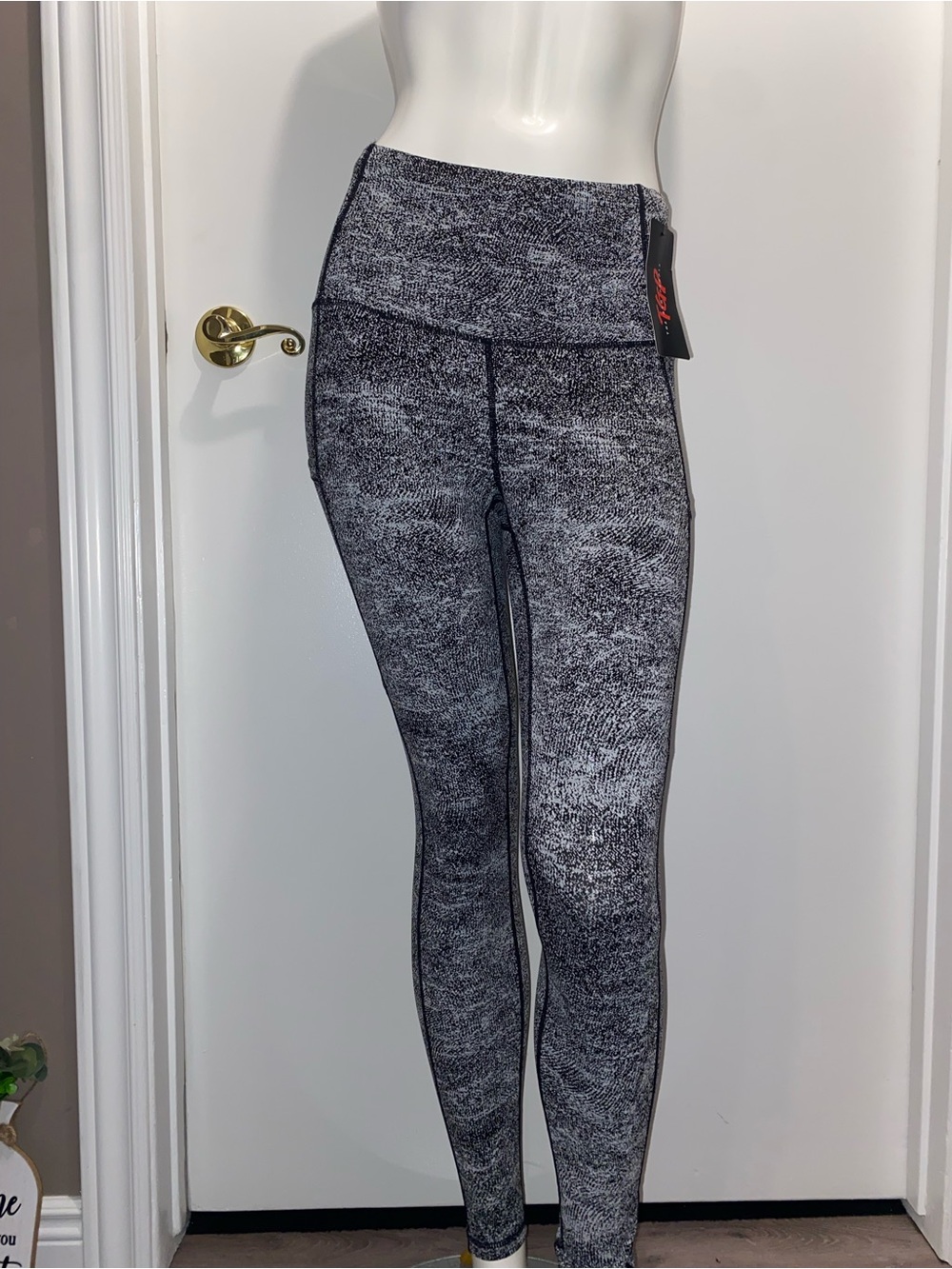 High-Rise Heathered Gray Performance Leggings